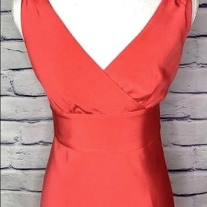 J. Crew coral/orange 100% silk A-Line Dress 6P